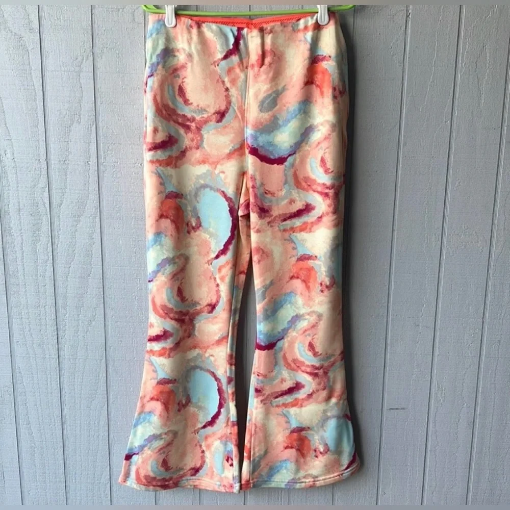 Free People All That Set Printed Multi 2 pc Top Pants Small - Picture 6 of 12